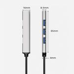 PC, gaming si accesorii - Retelistica - Hub-uri - USB HUB Techstar® Diviso, USB 3.0 la 4 x USB 3.0, Aluminium, Compact, Usor, Plug&Play, Argintiu - Infinity.ro