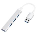 PC, gaming si accesorii - Retelistica - Hub-uri - USB HUB Techstar® Diviso, USB 3.0 la 4 x USB 3.0, Aluminium, Compact, Usor, Plug&Play, Argintiu - Infinity.ro