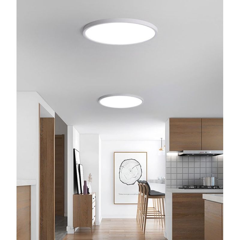 Casa si Gradina - Corpuri si surse de iluminat - Plafoniere, aplice si spoturi - Plafoniera LED Moderna, Clasa Enegetica A, Ultra subtire 2cm, Aplica pentru interior, in forma rotunda, tri-proof, 38W - Infinity.ro