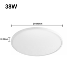 Casa si Gradina - Corpuri si surse de iluminat - Plafoniere, aplice si spoturi - Plafoniera LED Moderna, Clasa Enegetica A, Ultra subtire 2cm, Aplica pentru interior, in forma rotunda, tri-proof, 38W - Infinity.ro