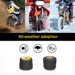 Auto si Moto - Anvelope si jante - Accesorii roti - Alte accesorii roti - Set Senzori Techstar® TPMS cu Bluetooth pentru Motociclete, Monitorizare a Presiunii in Anvelope, Compatibil Android - Infinity.ro