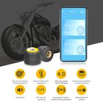 Auto si Moto - Anvelope si jante - Accesorii roti - Alte accesorii roti - Set Senzori Techstar® TPMS cu Bluetooth pentru Motociclete, Monitorizare a Presiunii in Anvelope, Compatibil Android - Infinity.ro