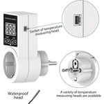 Casa si Gradina - Electrice - Prize - Priza Programabila Techstar® , Digital Timer, 240V, 10A, Timp/Temperatura, Termostat, Senzor Temperatura, Pentru sera - Infinity.ro
