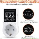 Casa si Gradina - Electrice - Prize - Priza Programabila Techstar® , Digital Timer, 240V, 10A, Timp/Temperatura, Termostat, Senzor Temperatura, Pentru sera - Infinity.ro
