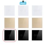 Casa si Gradina - Electrice - Distributie electrica si comanda - Intrerupatoare - Intrerupator Smart Touch Techstar®, Wireless 2.4GHz, Sticla Securizata, Design Modern, Iluminare LED, 1 Faza, Negru - Infinity.ro