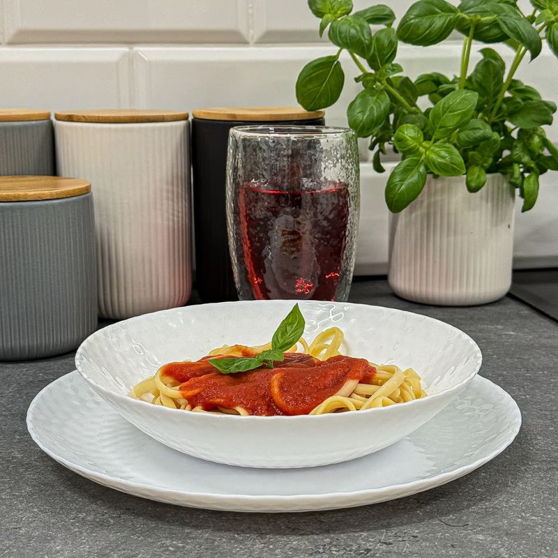 Casa si Gradina - Mobilier - Organizare si depozitare - Recipiente depozitare - Recipient depozitare AMBITION Curly, 850ml, gri, ceramica, capac bambus - Infinity.ro