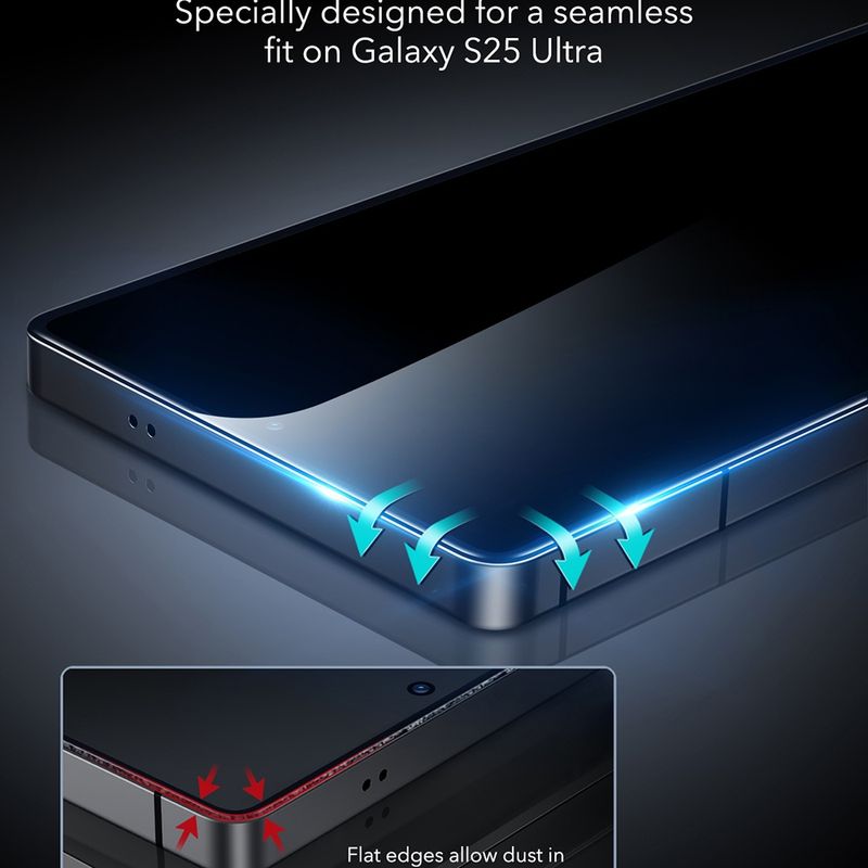 Laptop, Telefoane si Tablete - Telefoane mobile si accesorii - Accesorii Telefoane - Folii protectie telefoane - Folie pentru Samsung Galaxy S25 Ultra - ESR TempeRosu Glass - Privacy - Infinity.ro