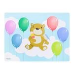 Casa si Gradina - Textile si covoare - Textile bucatarie - Servete si naproane - Suport farfurie AMBITION JUNIOR Eddie, 40x35cm, ursulet cu baloane - Infinity.ro