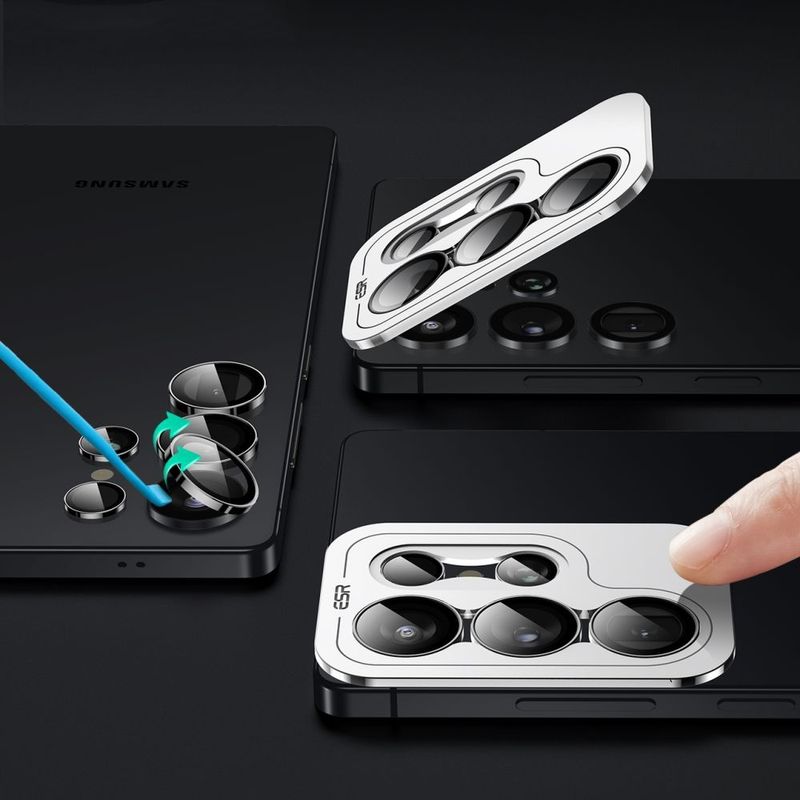 Laptop, Telefoane si Tablete - Telefoane mobile si accesorii - Accesorii Telefoane - Folii protectie telefoane - Folie Camera pentru Samsung Galaxy S25 Ultra - ESR Armorite Camera Lens Protectors - Negru - Infinity.ro