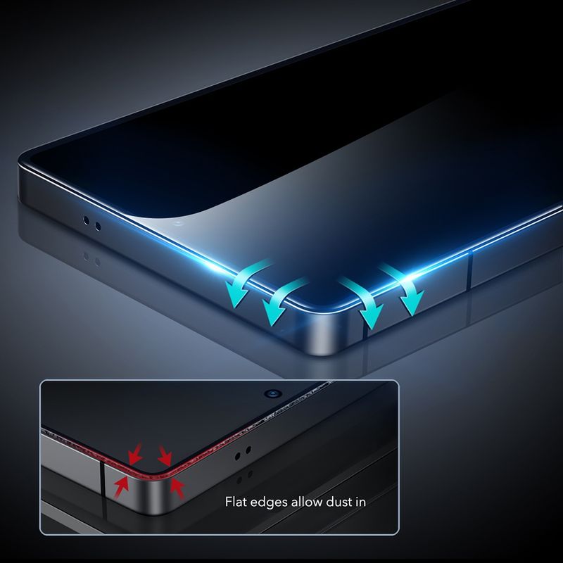 Laptop, Telefoane si Tablete - Telefoane mobile si accesorii - Accesorii Telefoane - Folii protectie telefoane - Folie pentru Samsung Galaxy S25 Ultra (set 2) - ESR TempeRosu Glass - Transparent - Infinity.ro