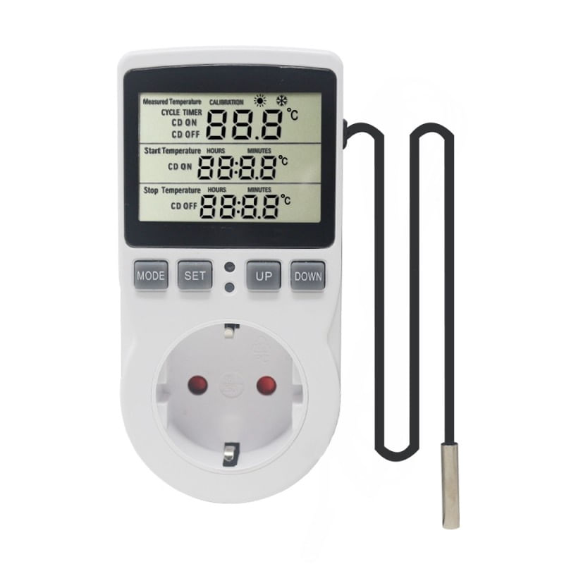 Casa si Gradina - Electrice - Prize - Priza Programabila Techstar® KT3100, Digital Timer, Priza Intrerupator, 230V, 16A, Programabila Timp/Temperatura - Infinity.ro