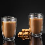 Casa si Gradina - Bucatarie si vesela - Cani si pahare - Pahare - Set 2 pahare AMBITION Curly, 350ml, perete dublu, sticla termorezistenta - Infinity.ro