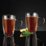 Casa si Gradina - Bucatarie si vesela - Cani si pahare - Cani si cesti - Set 2 cani AMBITION Curly, 450ml, perete dublu, sticla termorezistenta - Infinity.ro