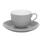 Casa si Gradina - Bucatarie si vesela - Cani si pahare - Cani si cesti - Set servire ceai sau cafea, 12 piese, 6 persoane, portelan gri, AMBITION Sonia - Infinity.ro