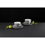 Casa si Gradina - Bucatarie si vesela - Cani si pahare - Cani si cesti - Set servire ceai sau cafea, 12 piese, 6 persoane, portelan gri, AMBITION Sonia - Infinity.ro