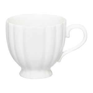Ceasca cu talpa AMBITION Curly, 250ml, portelan, alb