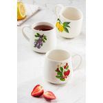 Casa si Gradina - Bucatarie si vesela - Cani si pahare - Cani si cesti - Cana AMBITION Frutti, 460ml, portelan, design capsuni - Infinity.ro