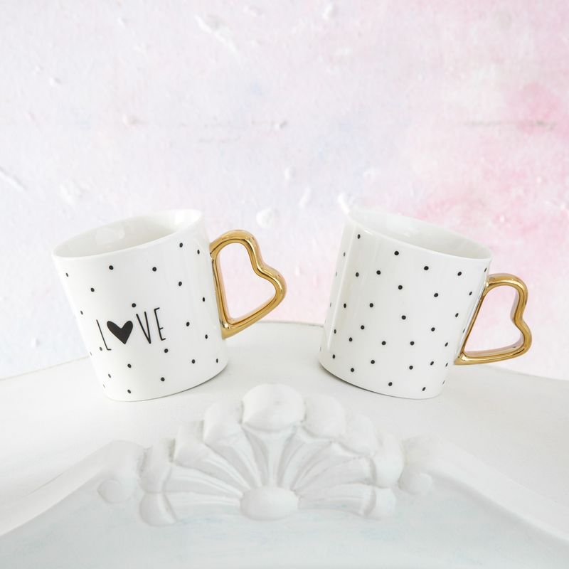 Casa si Gradina - Bucatarie si vesela - Cani si pahare - Cani si cesti - Cana AMBITION Amore, 380ml, portelan, model puncte - Infinity.ro