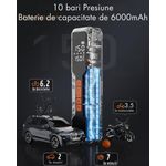 Auto si Moto - Reparatii si depanare - Compresoare auto - Compresor auto portabil Techstar LW-8018 cu afisaj digital LCD si lanterna LED, presiune maxima 10.3 bar (150 PSI) - Infinity.ro