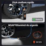 Auto si Moto - Reparatii si depanare - Compresoare auto - Compresor auto portabil Techstar LW-8018 cu afisaj digital LCD si lanterna LED, presiune maxima 10.3 bar (150 PSI) - Infinity.ro