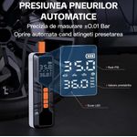 Auto si Moto - Reparatii si depanare - Compresoare auto - Compresor auto portabil Techstar LW-8018 cu afisaj digital LCD si lanterna LED, presiune maxima 10.3 bar (150 PSI) - Infinity.ro