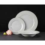 Casa si Gradina - Bucatarie si vesela - Vesela si tacamuri - Servicii de masa - Serviciu de masa AMBITION Sonia, 18 piese, 6 persoane, portelan, gri - Infinity.ro