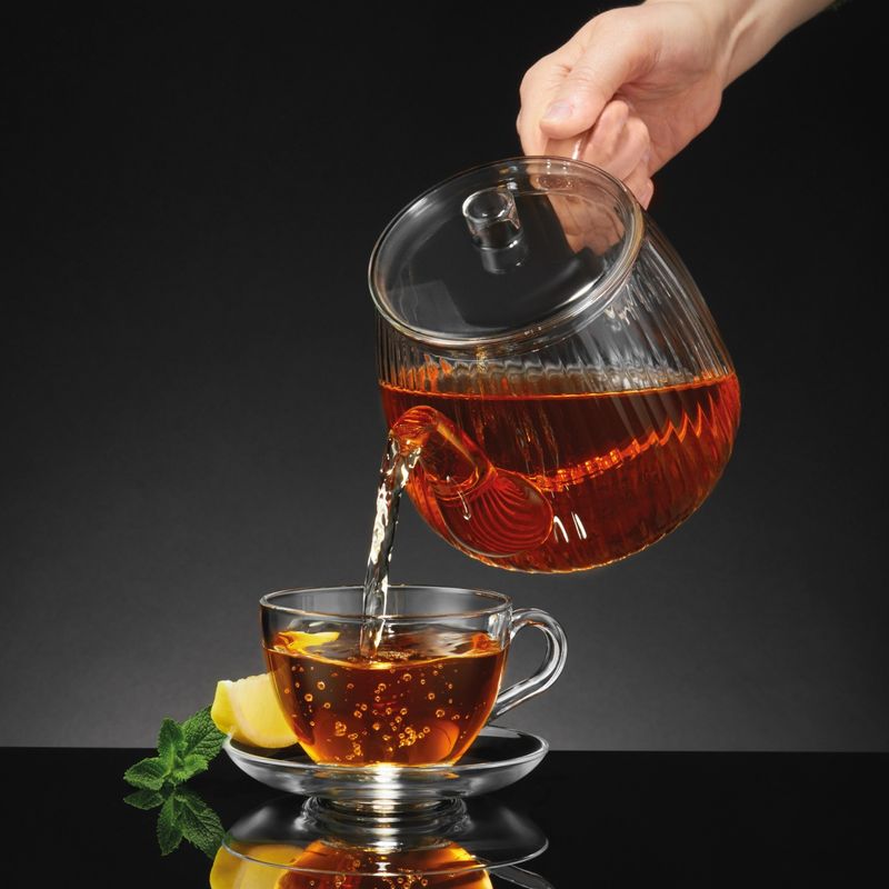 Casa si Gradina - Bucatarie si vesela - Vase pentru gatit - Ceainice si infuzoare - Ceainic cu capac AMBITION Curly, 1.2L, sticla termorezistenta - Infinity.ro