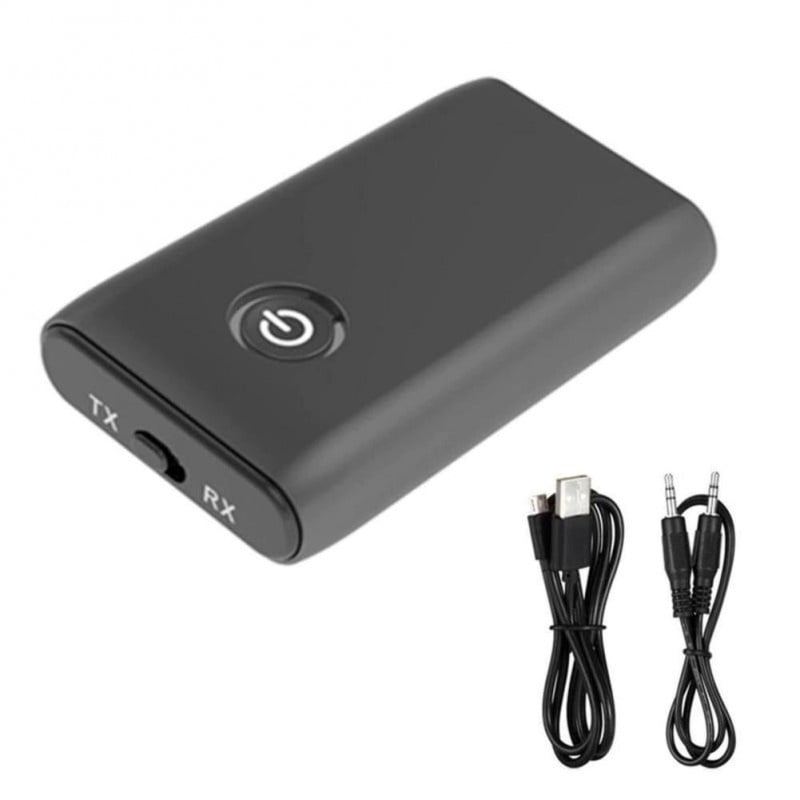 Auto si Moto - Electronice auto - Accesorii electronice auto - Receptor Transmitator Bluetooth Techstar® J40, Bluetooth 5.0, Microfon Incorporat, CVC, AUX, Acumulator Incorporat - Infinity.ro