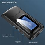 PC, gaming si accesorii - Retelistica - Wireless - Adaptoare wireless - Transmitator receptor audio 2 in 1 Techstar® OT07, Bluetooth 5.0, Afisaj LCD, Port USB, AUX 3.5 mm, Compatibil TV - Infinity.ro
