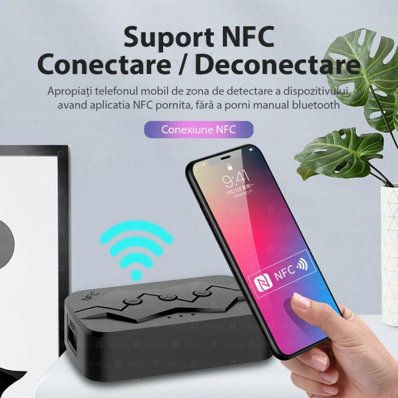 Auto si Moto - Electronice auto - Accesorii electronice auto - Adaptor Bluetooth Techstar® M23, transmitator si receptor pentru TV/PC/Sistem de sunet pentru casa, Jack 3.5mm, Micro - Infinity.ro