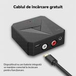 Auto si Moto - Electronice auto - Accesorii electronice auto - Adaptor Bluetooth Techstar® M21, transmitator si receptor pentru TV/PC/Sistem de sunet pentru casa, Jack 3.5mm - Infinity.ro