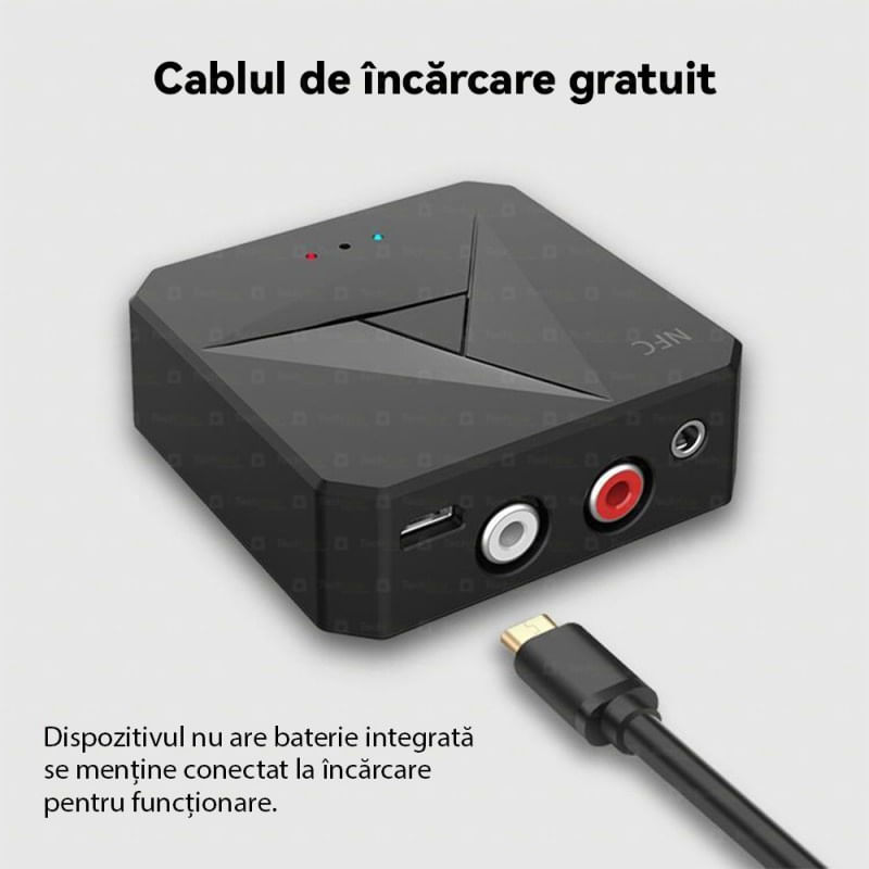 Auto si Moto - Electronice auto - Accesorii electronice auto - Adaptor Bluetooth Techstar® M21, transmitator si receptor pentru TV/PC/Sistem de sunet pentru casa, Jack 3.5mm - Infinity.ro