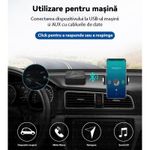 Auto si Moto - Electronice auto - Accesorii electronice auto - Adaptor Bluetooth Techstar® M21, transmitator si receptor pentru TV/PC/Sistem de sunet pentru casa, Jack 3.5mm - Infinity.ro