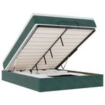 Casa si Gradina - Mobilier - Paturi si accesorii - Paturi - Cadru de pat otoman cu saltea verde inchis 140x190cm catifea - Infinity.ro