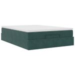 Casa si Gradina - Mobilier - Paturi si accesorii - Paturi - Cadru de pat otoman cu saltea verde inchis 140x190cm catifea - Infinity.ro