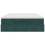 Casa si Gradina - Mobilier - Paturi si accesorii - Paturi - Cadru de pat otoman cu saltea verde inchis 140x190cm catifea - Infinity.ro