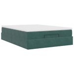 Casa si Gradina - Mobilier - Paturi si accesorii - Paturi - Cadru de pat otoman cu saltea verde inchis 140x190cm catifea - Infinity.ro