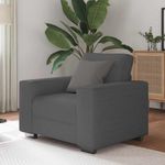 Casa si Gradina - Mobilier - Canapele si coltare - Canapele - Canapea Scaun Gri inchis 59 cm tesatura velur - Infinity.ro