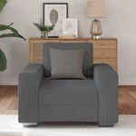 Casa si Gradina - Mobilier - Canapele si coltare - Canapele - Canapea Scaun Gri inchis 59 cm tesatura velur - Infinity.ro