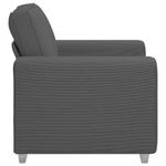Casa si Gradina - Mobilier - Canapele si coltare - Canapele - Canapea Scaun Gri inchis 59 cm tesatura velur - Infinity.ro