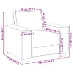 Casa si Gradina - Mobilier - Canapele si coltare - Canapele - Canapea Scaun Gri inchis 59 cm tesatura velur - Infinity.ro