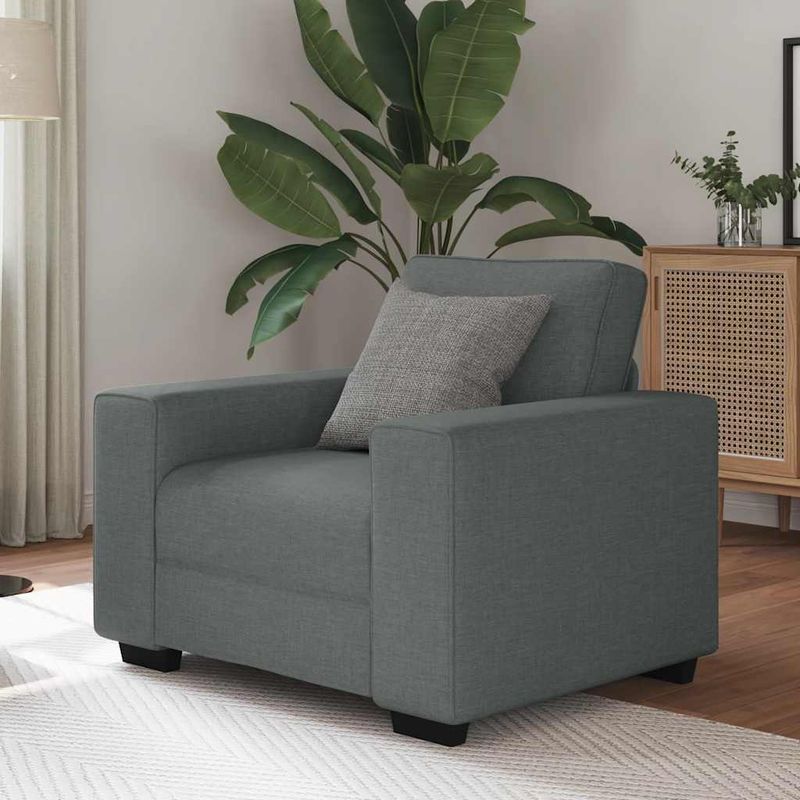Casa si Gradina - Mobilier - Canapele si coltare - Canapele - Canapea Scaun Gri Inchis 60 cm Tesatura - Infinity.ro