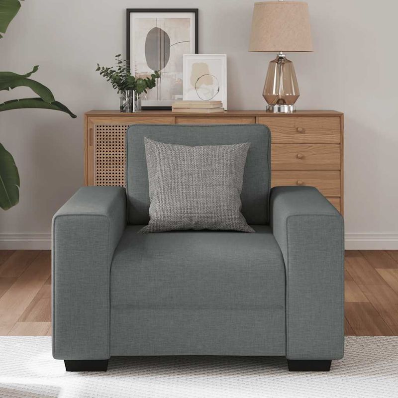 Casa si Gradina - Mobilier - Canapele si coltare - Canapele - Canapea Scaun Gri Inchis 60 cm Tesatura - Infinity.ro