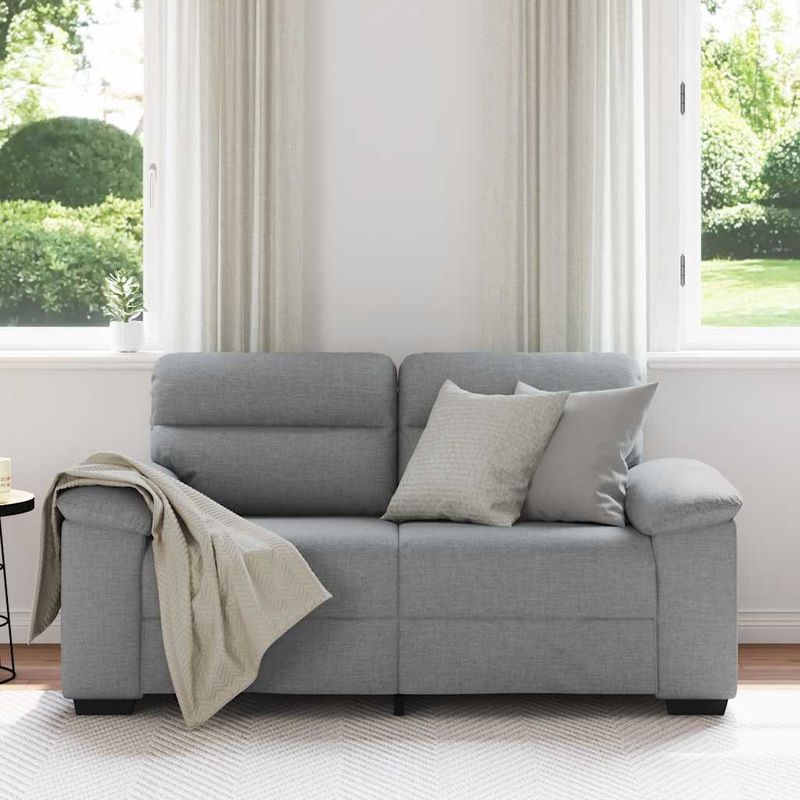 Casa si Gradina - Mobilier - Canapele si coltare - Canapele - Canapea cu 2 locuri, tesatura gri deschis, 120 cm - Infinity.ro