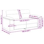 Casa si Gradina - Mobilier - Canapele si coltare - Canapele - Canapea cu 2 locuri, tesatura gri deschis, 120 cm - Infinity.ro