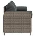 Casa si Gradina - Gradina si terasa - Mobilier exterior - Canapele si fotolii gradina - Canapea de gradina cu perne, cu 3 locuri, gri, poliratan - Infinity.ro