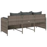 Casa si Gradina - Gradina si terasa - Mobilier exterior - Canapele si fotolii gradina - Canapea de gradina cu perne, cu 3 locuri, gri, poliratan - Infinity.ro