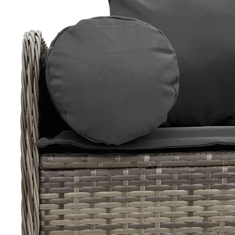 Casa si Gradina - Gradina si terasa - Mobilier exterior - Canapele si fotolii gradina - Canapea de gradina cu perne, cu 3 locuri, gri, poliratan - Infinity.ro