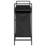 Market - Spalare si intretinere rufe - Uscatoare de rufe si accesorii - Cos de rufe 2 compartimente cu raft stejar negru - Infinity.ro