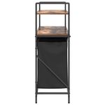 Market - Spalare si intretinere rufe - Uscatoare de rufe si accesorii - Cos de rufe 3 compartimente cu rafturi stejar fumuriu - Infinity.ro